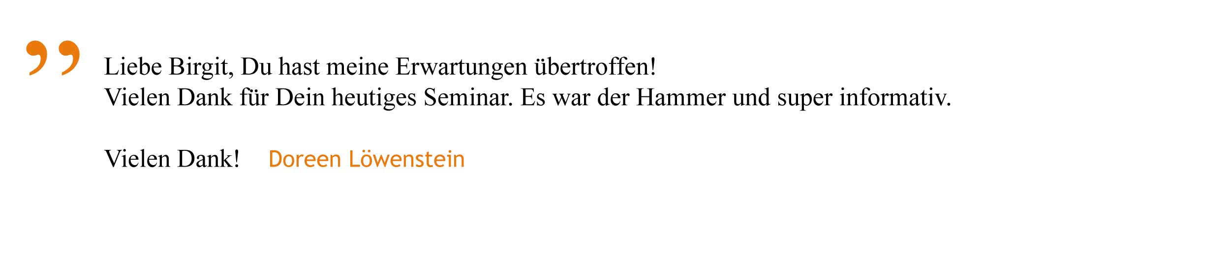 Rezension Nr. 2 für SEO-Webinar