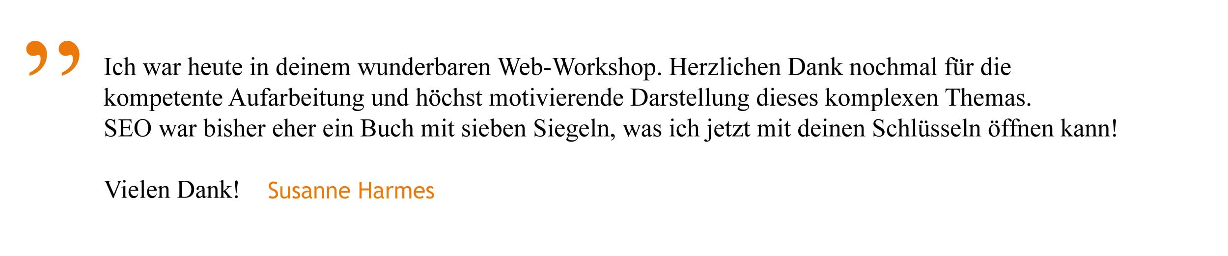 Rezension Nr. 7 SEO-Workshop