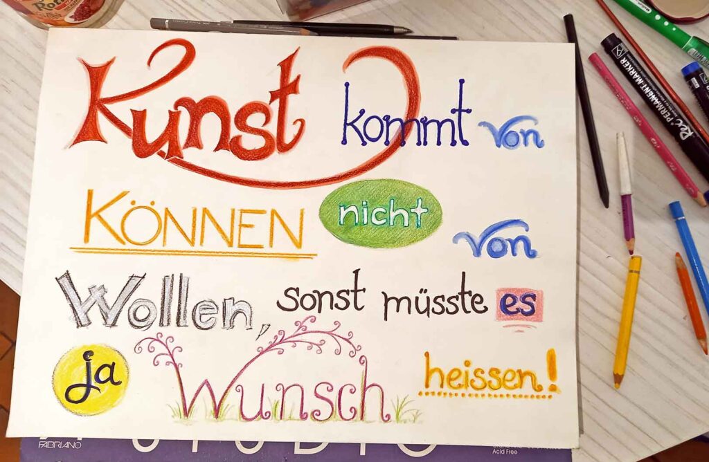 Handlettering 3 aus der Creative Ladies Night München